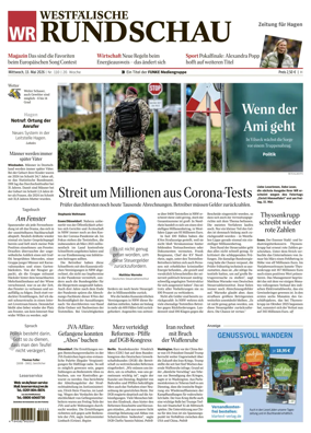 Cover of Westfalische Rundschau (Hagen Hohenlimburg)