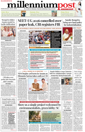 Cover of Millennium Post (Kolkata)