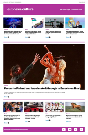 Cover of Euronews Culture and Sport Compiled Edition