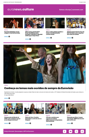 Cover of Euronews Culture and Sport (Portuguese)