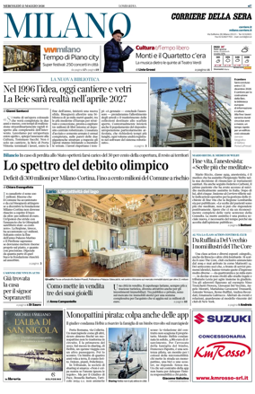 Cover of Corriere della Sera (Milano)
