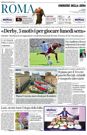 Cover of Corriere della Sera (Roma)