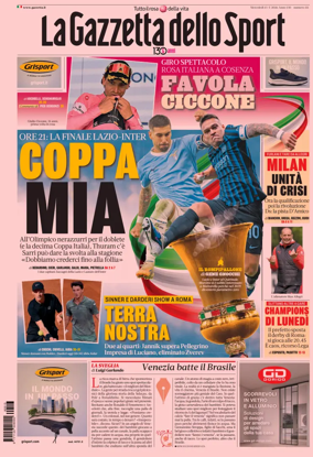 Cover of La Gazzetta dello Sport