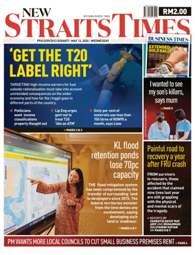 Cover of New Straits Times