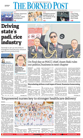 Cover of The Borneo Post (Sarawak)