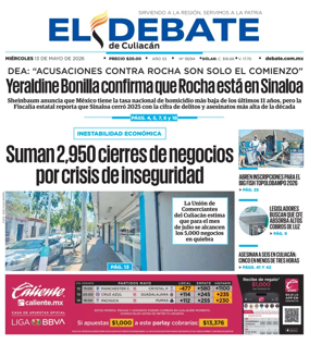 Cover of El Debate de Culiacan