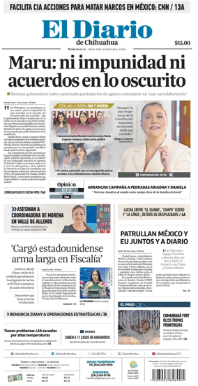 Cover of El Diario de Chihuahua