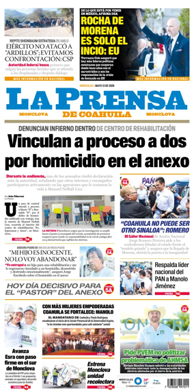 Cover of La Prensa de Coahuila