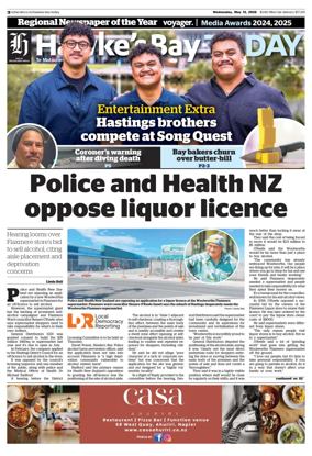 Cover of Hawke's Bay Today