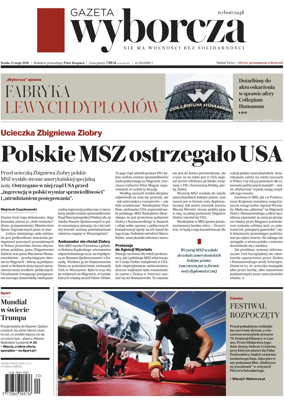 Cover of Gazeta Wyborcza