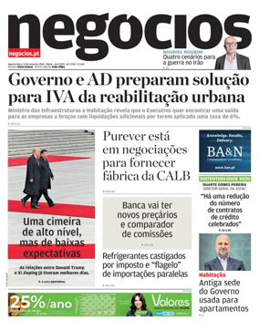 Cover of Jornal de Negocios