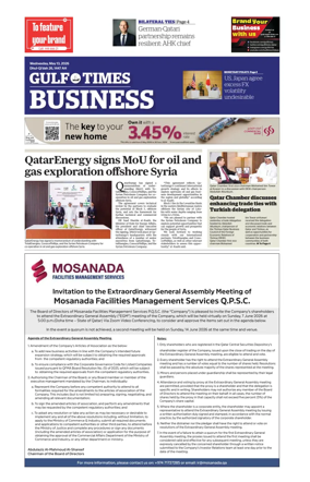 Cover of Gulf Times Business