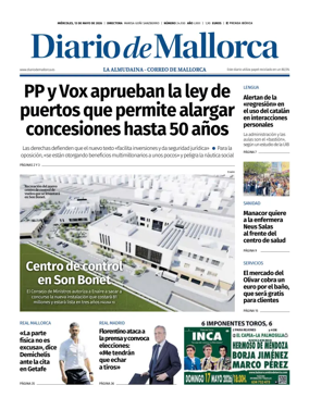 Cover of Diario de Mallorca