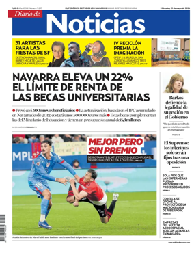 Cover of Diario de Noticias (Spain)