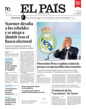Cover of EL PAIS primera edicion