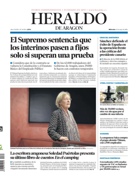 Cover of Heraldo de Aragon