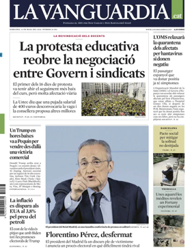 Cover of La Vanguardia (Catalonia - 1st edition)