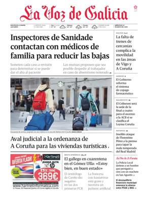 Cover of La Voz de Galicia (A Coruna)