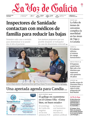Cover of La Voz de Galicia (Lugo)