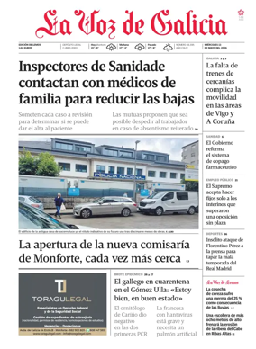 Cover of La Voz de Galicia (Monforte)