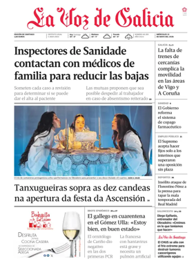 Cover of La Voz de Galicia (Santiago)