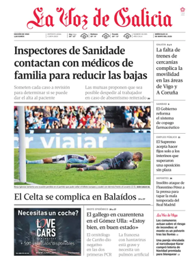 Cover of La Voz de Galicia (Vigo)