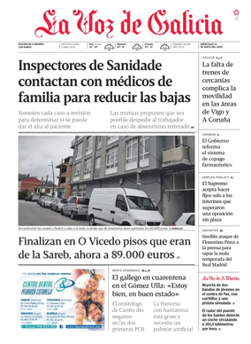 Cover of La Voz de Galicia (Viveiro)
