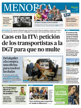 Cover of Menorca Diario Insular
