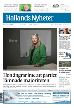 Cover of Hallands Nyheter