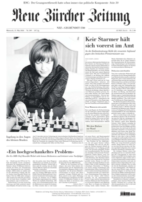 Cover of Neue Zurcher Zeitung