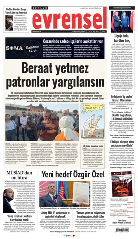 Cover of Evrensel Gazetesi