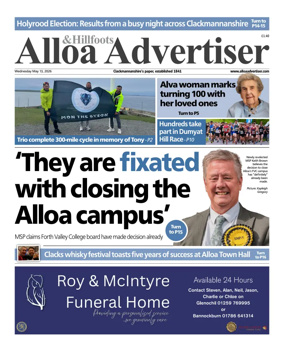 Cover of Alloa Advertiser