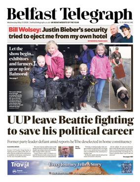 Cover of Belfast Telegraph