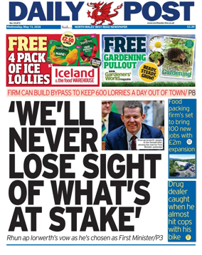 Cover of Daily Post (North Wales)