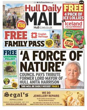 Cover of Hull Daily Mail