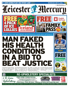Cover of Leicester Mercury