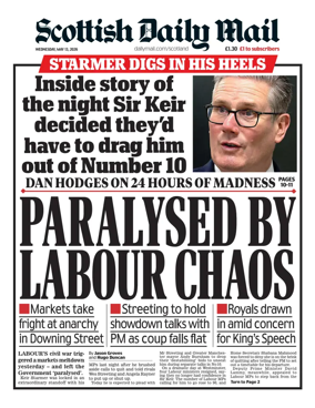 Cover of Scottish Daily Mail