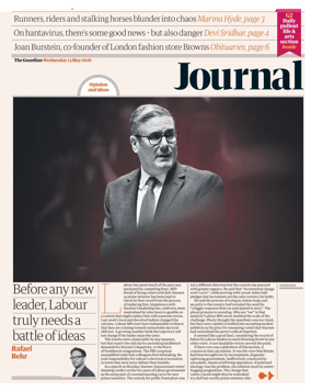 Cover of The Guardian e-paper Journal