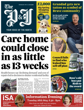 Cover of The Press and Journal (Aberdeen and Aberdeenshire)