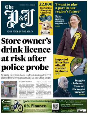 Cover of The Press and Journal (Inverness Highlands and Islands)
