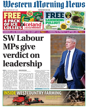 Cover of Western Morning News
