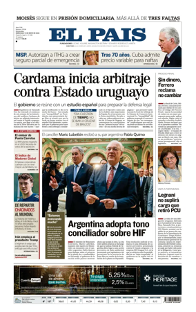 Cover of El Pais (Uruguay)