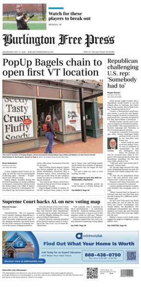 Cover of Burlington Free Press