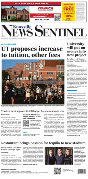 Cover of Knoxville News Sentinel
