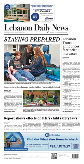 Cover of Lebanon Daily News