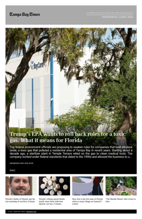 Cover of Tampa Bay Times TFP