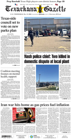 Cover of Texarkana Gazette