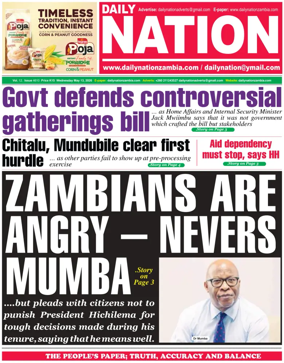 Cover of Daily Nation Newspaper