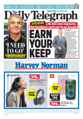 Cover of The Daily Telegraph (Sydney)