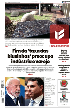 Cover of Folha de Londrina